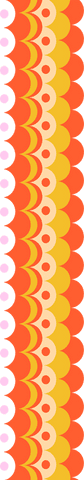 Seamless retro geometric border on transparent background