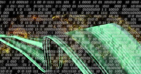 Binary Code Overlay with Light Trails Representing Digital Communication - Download Free Stock Images Pikwizard.com