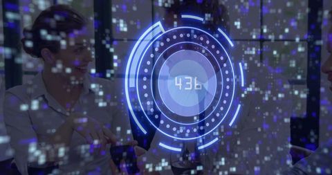 Business collaboration with holographic data overlay