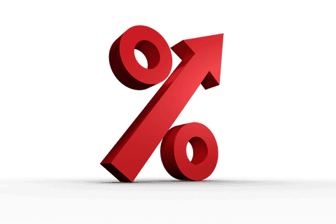 red percent symbol with arrow for growth on transparent background - Download Free Stock Videos Pikwizard.com