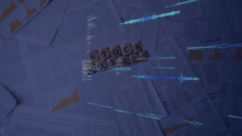 Dynamic Stock Market Data Animation with Letters