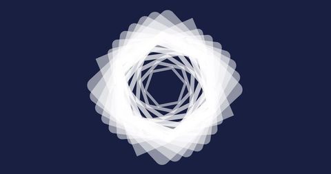 Abstract Spiral Geometry with Translucent Squares