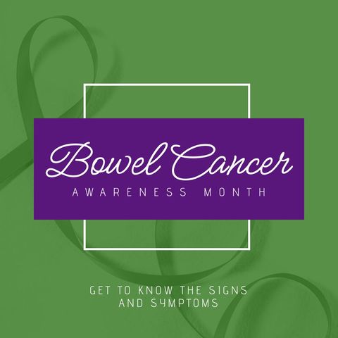 Bowel Cancer Awareness Month Banner with Informative Ribbon Design - Download Free Stock Templates Pikwizard.com