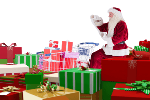 transparent santa delivering gifts from shopping cart - Download Free Stock Videos Pikwizard.com