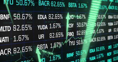 Dynamic Stock Market Display with Trading Data and Graphs - Download Free Stock Images Pikwizard.com