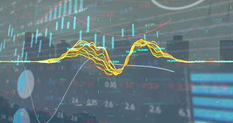innovative data visualization with multicolored line graph on trading dashboard - Download Free Stock Images Pikwizard.com