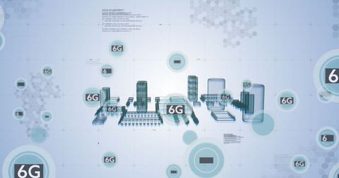 Digital Schema of 6G Global Communication Technology - Download Free Stock Images Pikwizard.com