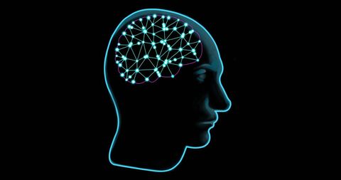 Artificial Intelligence Brain Network in Human Head Silhouette - Download Free Stock Images Pikwizard.com