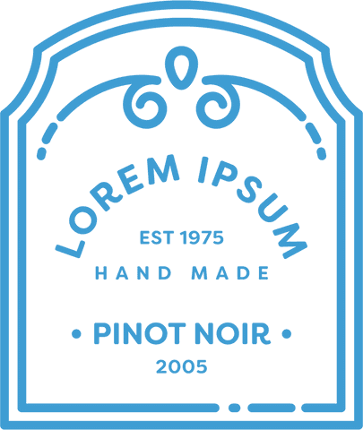 Vintage Styled Blue Wine Label Template on Transparent Background - Download Free Stock Videos Pikwizard.com