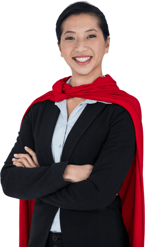 confident businesswoman in red cape exuding leadership - Download Free Stock Videos Pikwizard.com
