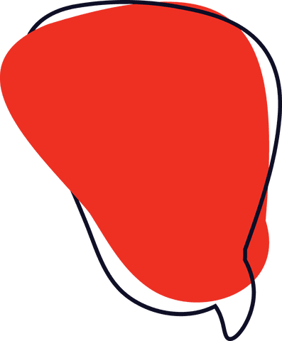 Red speech bubble with transparent background for communication designs