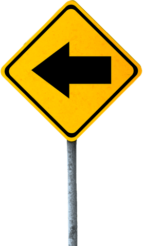 yellow direction road sign with left arrow on transparent background - Download Free Stock Videos Pikwizard.com