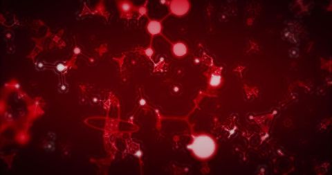 Abstract Red Glowing Molecules Moving Concepts - Download Free Stock Images Pikwizard.com
