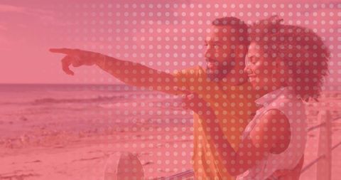 Romantic Couple Bonding by Ocean with Scenic View