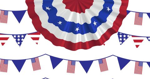 American Flags and Bunting for Patriotic Celebrations