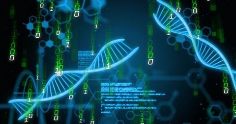 Digital DNA Helix and Binary Code: Futuristic Biotechnology