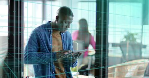 Young Business Professional Working on Digital Financial Analysis