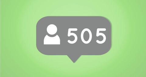 Social Media Friend Request Notification Icon on Green Background - Download Free Stock Images Pikwizard.com