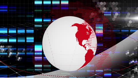 Digital Globe with Data Processing Interface Background