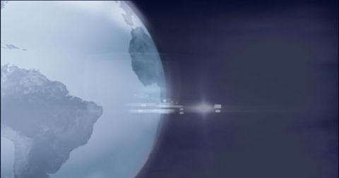 Earth halved with cosmic glitch in digital space