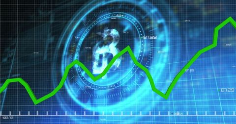 Rising Financial Graph with Dollar Symbol Futuristic Interface - Download Free Stock Images Pikwizard.com