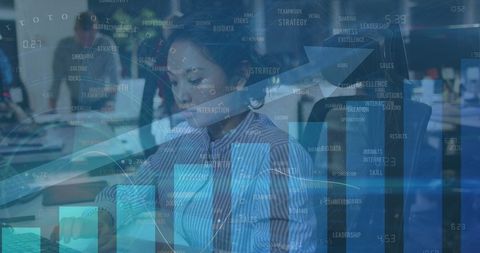 Businesswoman Analysing Financial Data at Modern Office - Download Free Stock Images Pikwizard.com