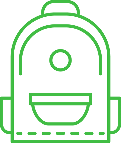 Green Schoolbag Illustration on Transparent Background - Download Free Stock Videos Pikwizard.com