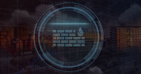 Cyber Security Concept with Shield on Urban Skyline - Download Free Stock Images Pikwizard.com