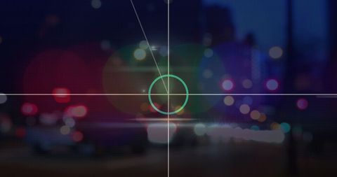 Colorful Urban Bokeh from City Street Lights at Night