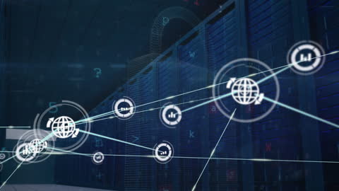 Global Connections Network Visualization in Server Room