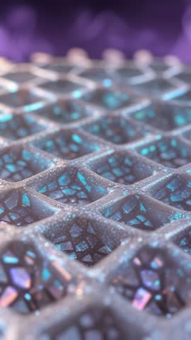 Drifting Cube Lattice Pulsing Neon Fractal Network Loop for Vertical Video Backgrounds