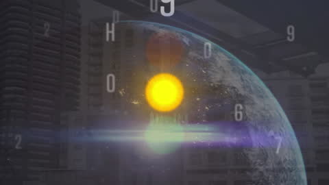 Futuristic Digital Interface Displaying Data in Urban Setting