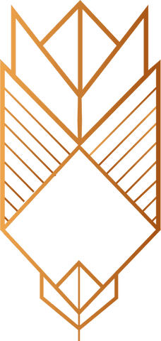 Transparent metallic emblem with diamond crown motif