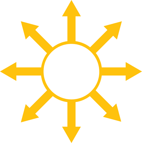 Directional Yellow Arrows Radiating from Circle on Transparent Background - Download Free Stock Videos Pikwizard.com