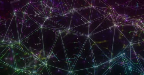 Abstract Network of Connections and Glowing Lights - Download Free Stock Images Pikwizard.com