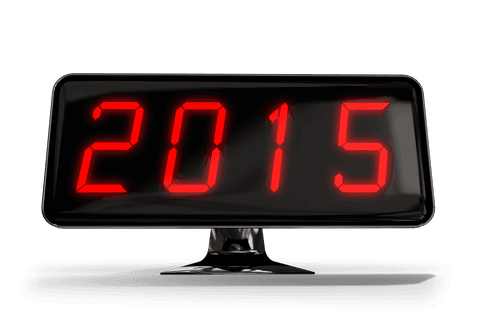 digital clock display showing year 2015 with transparent background - Download Free Stock Videos Pikwizard.com