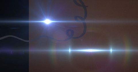 Abstract Digital Art with Lens Flare and Spiral Elements