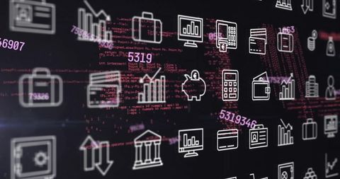 Abstract global finance and data processing conceptual visual