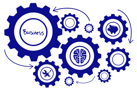 transparent blue gears illustration representing business concepts - Download Free Stock Videos Pikwizard.com