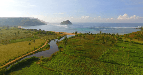 idyllic river bay & pristine landscape on transparent background - Download Free Stock Videos Pikwizard.com