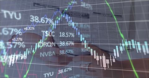 Digital Trading Graphs Displayed Over Reading Businesswoman - Download Free Stock Images Pikwizard.com