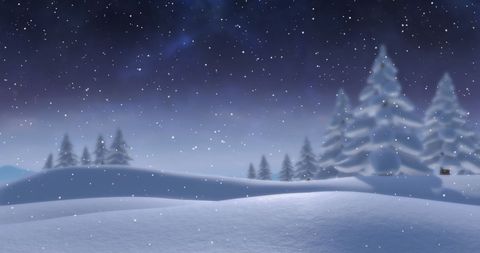 Shooting Star and Snow Creating Magical Winter Wonderland - Download Free Stock Images Pikwizard.com