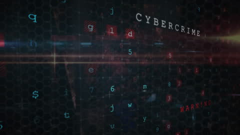 Cybersecurity Threat Overlay Digital Interface Animation