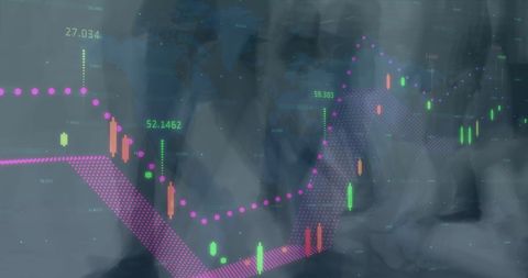 Abstract finance concept with digital overlay
