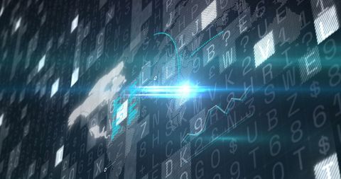 Abstract Financial Graph with Digital Data Background - Download Free Stock Images Pikwizard.com