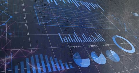 Futuristic Data Visualization with Business Graphs - Download Free Stock Images Pikwizard.com