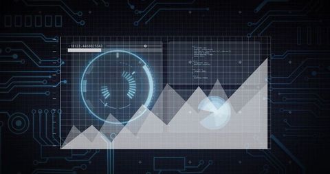 abstract digital interface with analytics and code visualization - Download Free Stock Images Pikwizard.com