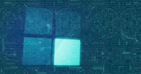 Futuristic Digital Interface with Glowing Shapes and Circuitry - Download Free Stock Images Pikwizard.com