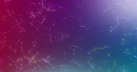 Abstract Connection Network on Colorful Blurred Background