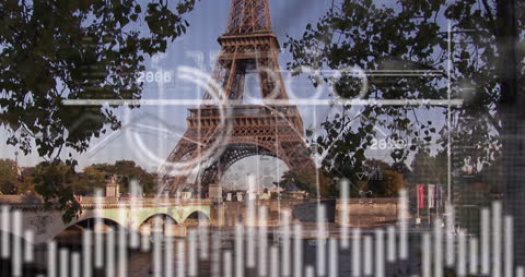 Eiffel Tower Illuminated by Innovative Data Visualization Overlay